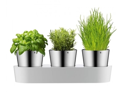 Bylinková zahrádka - 3 samozavlažovací květináče Gourmet WMF